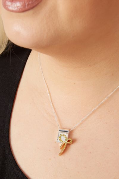 Ruifier Gold-Yellow Ribbon Necklace
